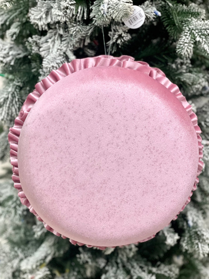 Inch Mauve Pink Fabric Scrumptious Macaroon Ornament