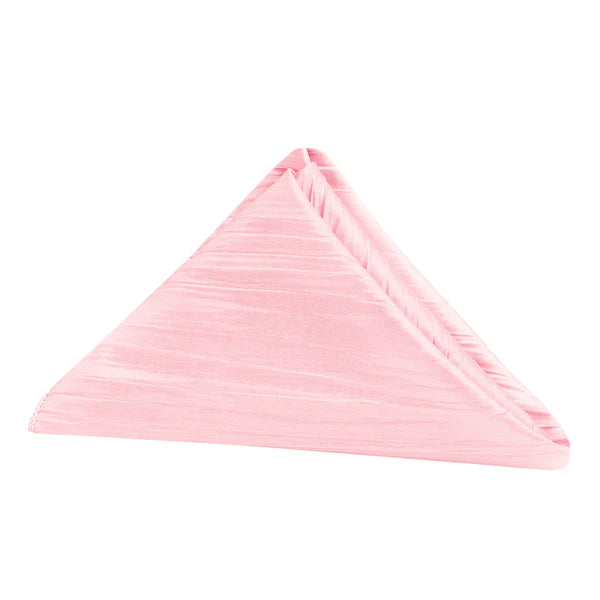 Set Of Ten Accordion Crinkle Taffeta Napkin 20"x20" - Pink