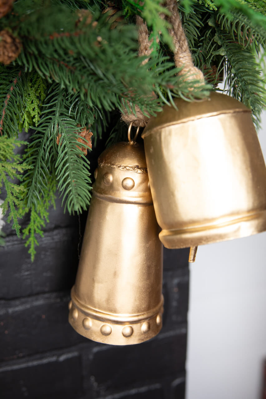 7” Antique Gold Bell Ornament