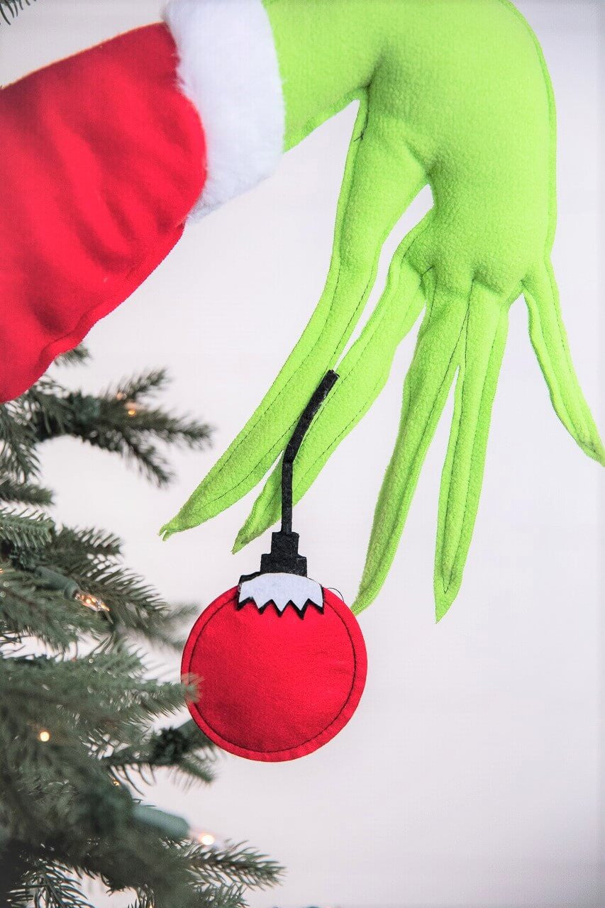 23” Green Monster Hand Ornament