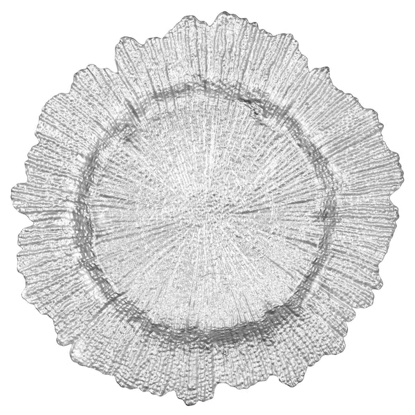 Glass Reef Charger Plate - Silver