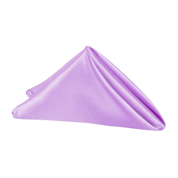 Set of 10 Satin Napkin 20"x20" - Victorian Lilac/Wisteria