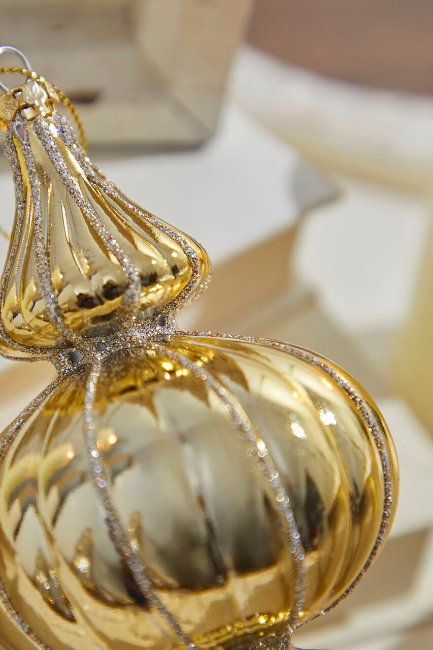7" Gold Finial Ornament