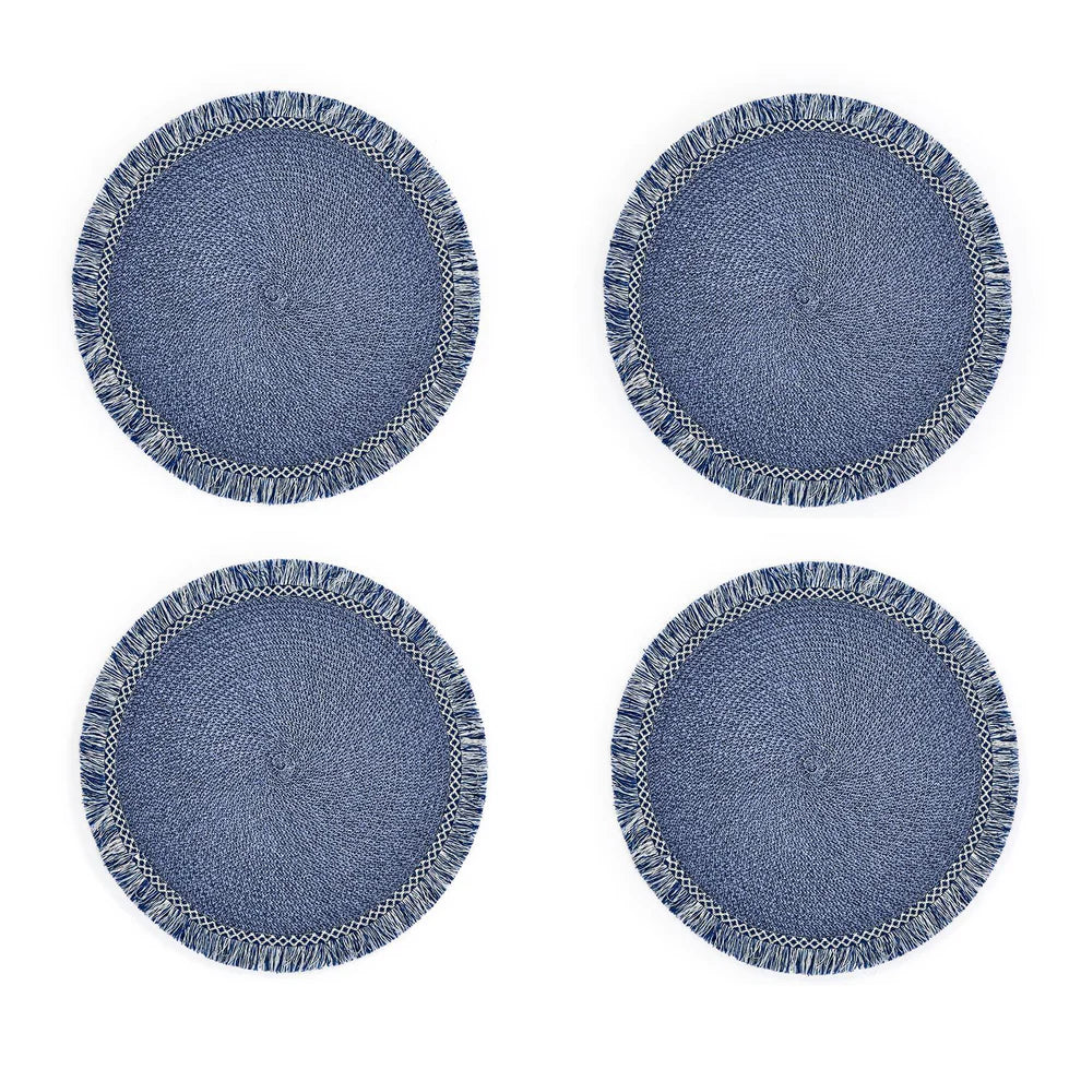 Set of Four Aegean Blue Placemats