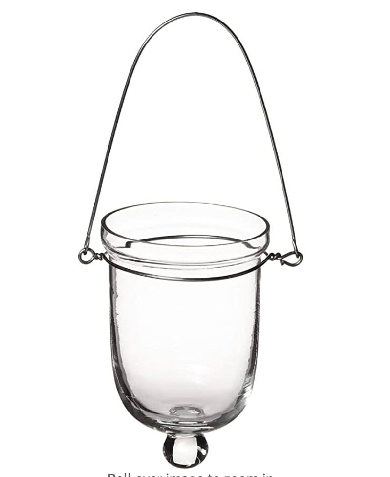 10 Clear Glass Hanging Votive Candle Holders