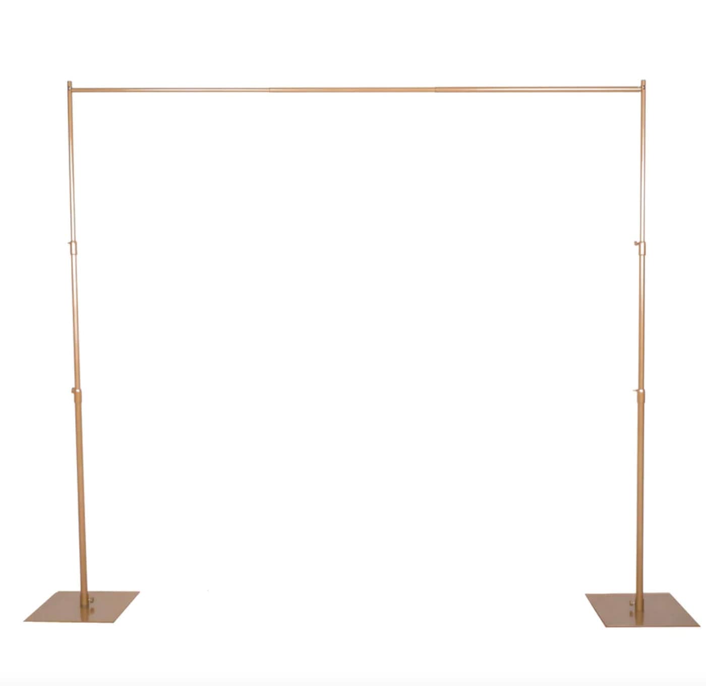 10 FT. Gold Adjustable Heavy Duty Backdrop Stand Kit Steel Base Photography Studio Equipment Photo Booth Interview Portrait Picture PVC