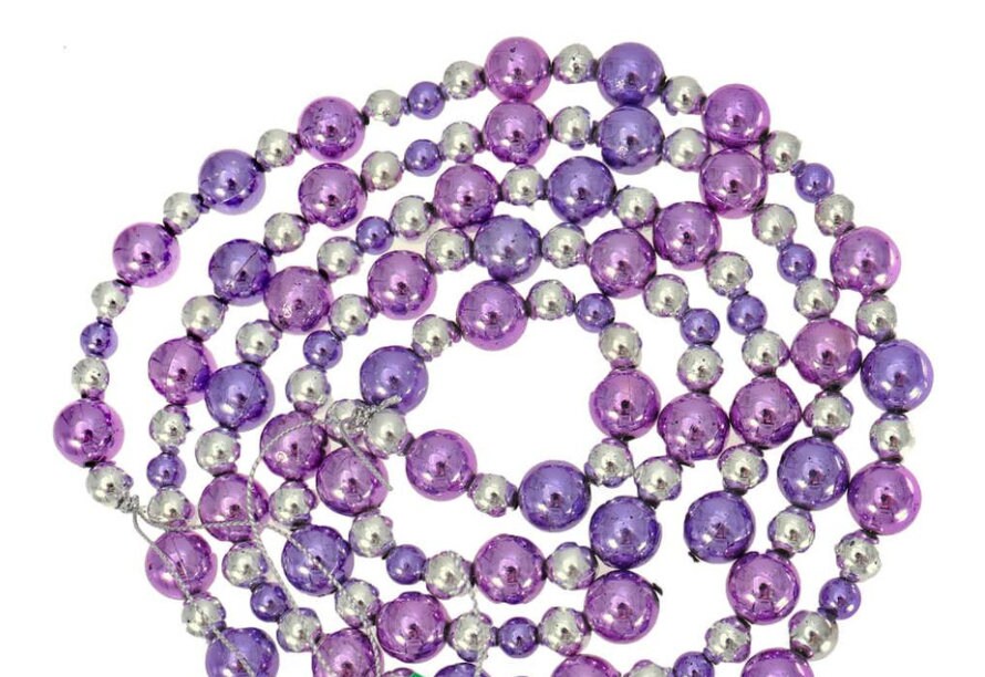 5 FT. Purple Pearl and Crystal Beaded Garland Christmas Tree Decorations String Garlands Decor Sale Wholesale Garlands Gatsby Glam Wholesale