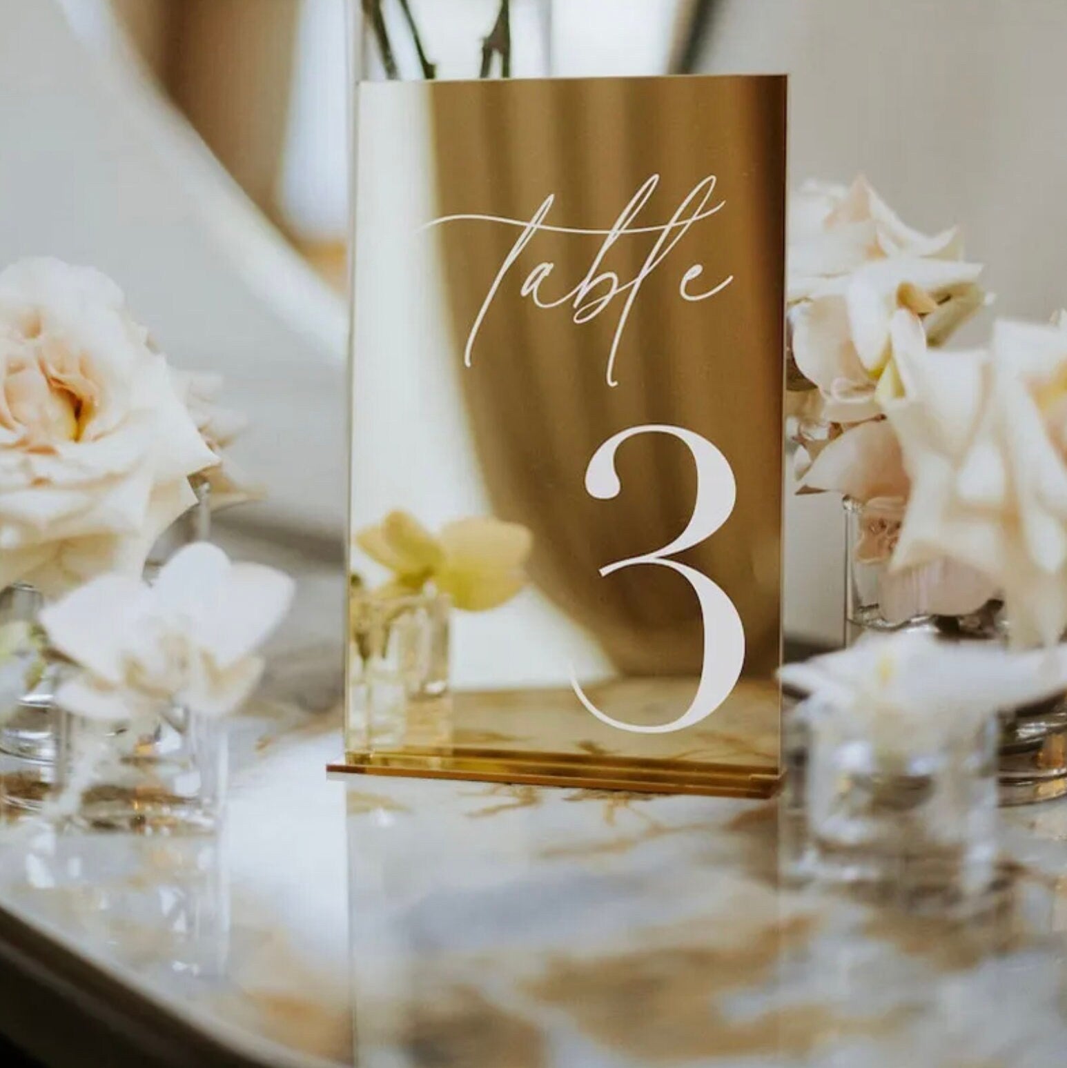 20 Gold Frame Acrylic Freestanding Table Sign Holders, Number Display Stands, Wedding Frames, Event Table Numbers, Anniversary Table, Signs