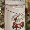 White Metal North Pole Post Mail Box 15.35 Inch Tall