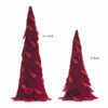 Set of Two Luxurious Red Velvet Trees - Image 2