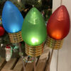 26 Inch Lighted Frosted Outdoor Christmas Light Bulb Pick - Set of 3 New 2023