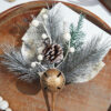 14” Antique Bell/Magnolia Leaf Berry/Pine Pick Christmas Sprays - Image 2