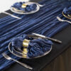 Premium Cheesecloth Table Runner 16FT x 25" - Navy Blue - Image 4