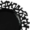 Set of Six Branch Molten Acrylic Charger Plates - Black - Image 2