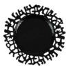 Set of Six Branch Molten Acrylic Charger Plates - Black