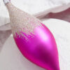 7" Fuchsia Frost Drop Ornament - Image 2