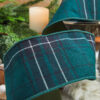 4" x 5 Yard Hunter Green Plaid Checks Tafetta Ribbon