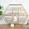 4 FT. Extra Large Gold Metal Tiered Dessert Shelf Display Rack Cake Stand - Image 2