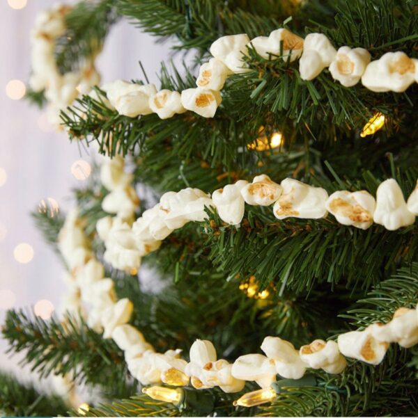 360 FT. Artificial Popcorn Garland Christmas Tree Decorations Primitive String Garlands Old Decor Sale Wholesale White Red Garlands