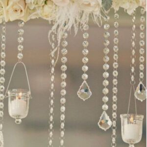 10 Clear Glass Hanging Votive Candle Holders