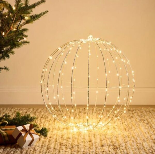 24" Lighted Orb LED Ball Hanging Decorations Outdoor Reception Christmas Fairy Lights Whimsical Lighting Wholesale Magical Romantic Round