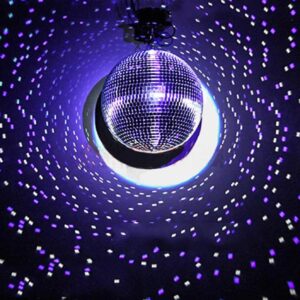 Disco Rotating Motor Spinning Disco Ball Hanging Glass Mirrored Decorations Party Groovy 70s Theme Retro Dance Christmas Decor