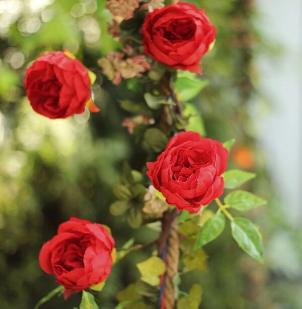 6 FT. Peony Flower Garland Vine Spring Decor Easter Floral Arrangements Wedding Ceremony Outdoor Hanging Flowers Pink Red White Ivory