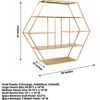 4 FT. Extra Large Gold Metal Tiered Dessert Shelf Display Rack Cake Stand Cupcake Holder Snack Sandwich Appetizer Party Decoration Geometric