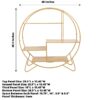 4 FT. Extra Large Gold Metal Tiered Dessert Shelf Display Rack Cake Stand Cupcake Holder Snack Sandwich Appetizer Party Decoration Geometric