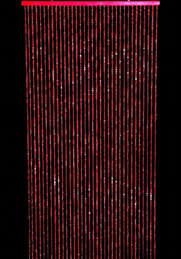 3 X 6 FT Red Crystal Curtain Beaded Diamond Sparkly Hanging Crystals Backdrop Draping Wedding Event Reception Outdoor Decoration Valentines