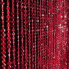 3 X 6 FT Red Crystal Curtain Beaded Diamond Sparkly Hanging Crystals Backdrop Draping Wedding Event Reception Outdoor Decoration Valentines