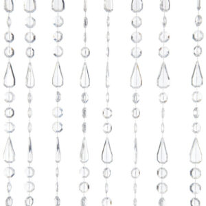 6 FT Crystal Curtain Clear Beaded Diamond Sparkly Hanging Crystals Backdrop Draping Wedding Event Reception Outdoor Decoration Bendable