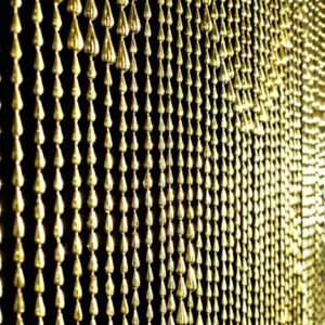 6 FT Gold Curtain Metallic Gold Beaded Diamond Sparkly Hanging Crystals Backdrop Draping Wedding Event Reception Outdoor Decorations