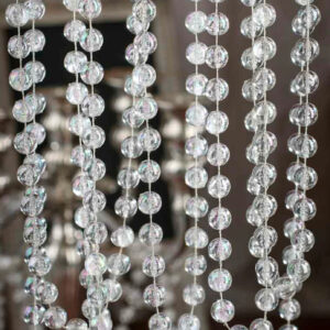 18 FT. 12mm Acrylic Crystal Garland Christmas Tree Decorations Sparkly String Sparkly Crystal Decor Balls Wholesale Gatsby Glam Glitz Beads