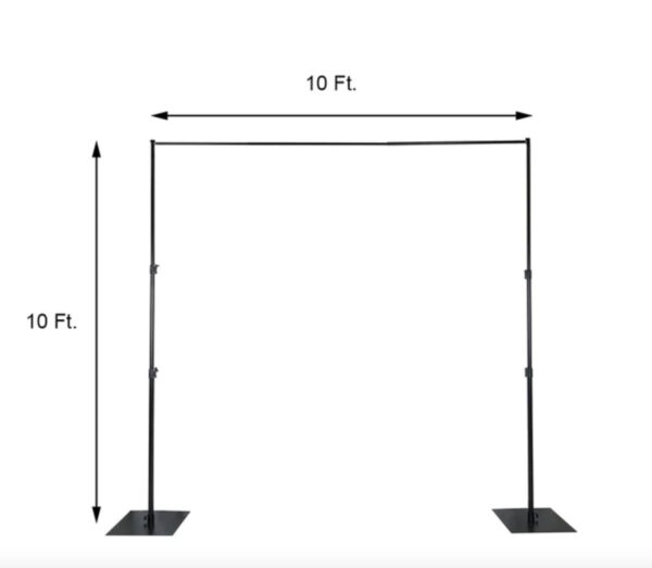 10 FT. Adjustable Heavy Duty Backdrop Stand Kit Steel Base Photography Studio Equipment Photo Booth Interview Portrait Picture PVC Free Ship