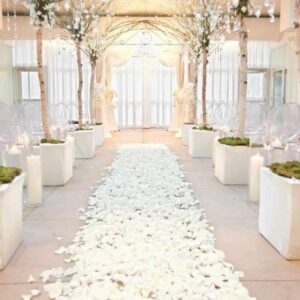 5,000 Ivory Flower Petals Ceremony Decorations Floral Aisle Wedding Event Romantic Cream Silk Rose Petals Table Scatter Confetti Wholesale