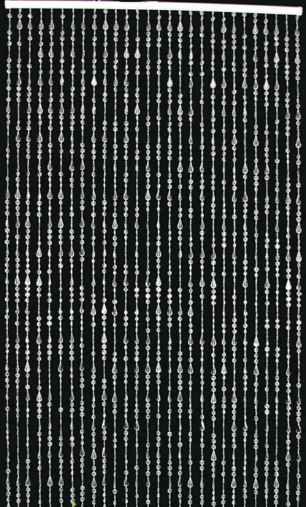 6 FT Crystal Curtain Clear Beaded Diamond Sparkly Hanging Crystals Backdrop Draping Wedding Event Reception Outdoor Decoration Bendable