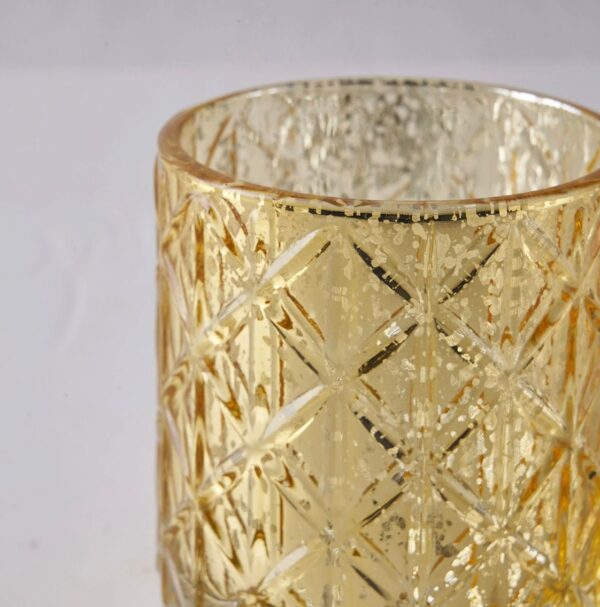 24 Gold Mercury Glass Votive Candle Holders Speckled Glass Light Gold Lighting Reception Wedding Wholesale Champagne Table Decor Free Ship