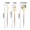 48 Gold Beige Cutlery Forks Spoons Knives Dinner Dessert Plastic Flatware Dinnerware Heavy Duty Silverware Birthday Bridal Baby Rehearsal