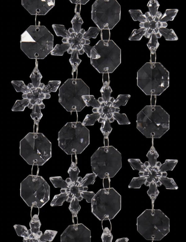 6 FT. Snowflake Crystal Garland Acrylic Christmas Tree Decorations Sparkly String Sparkly Crystal Decor Wholesale Gatsby Glam Glitz Beads