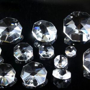 8-34MM Sized GLASS Crystal Beads Two Hole Sparkly Decor Wholesale Wedding Glass Beads Crystals Chandelier Parts Jewelry Craft Beads Sale