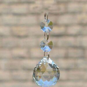 10 PCS Glass Prisms 20MM Round Crystal Ball Hanging Pendant Suncatcher Christmas Tree Decorations Sparkly Wedding Glass Crystal Beads 1