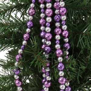 5 FT. Purple Pearl and Crystal Beaded Garland Christmas Tree Decorations String Garlands Decor Sale Wholesale Garlands Gatsby Glam Wholesale