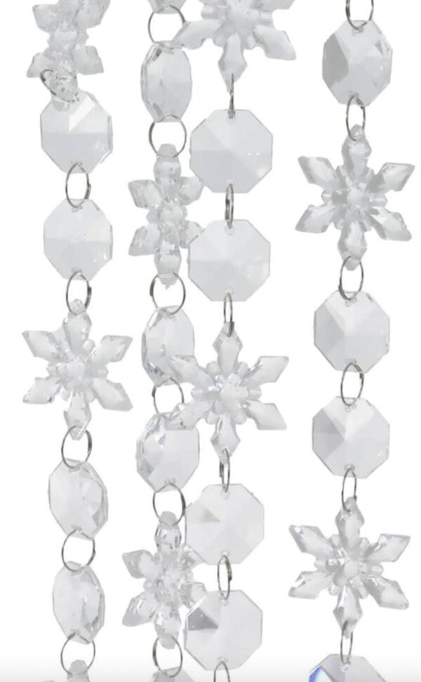 6 FT. Snowflake Crystal Garland Acrylic Christmas Tree Decorations Sparkly String Sparkly Crystal Decor Wholesale Gatsby Glam Glitz Beads