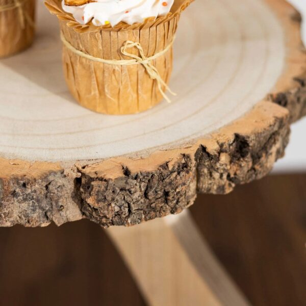 15" Tall 4-Tier Farmhouse Style Wood Slice Cupcake Stand Holder, Rustic Dessert Display Cake Stand, Farmhouse Home Decor, Rustic Decor