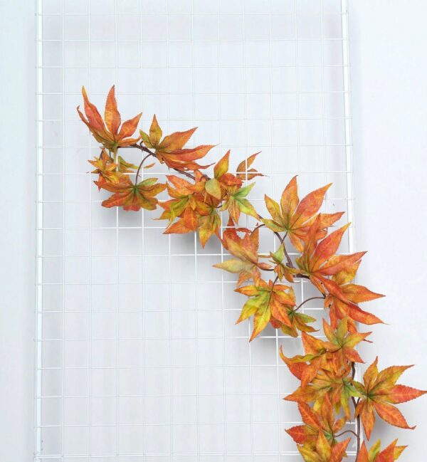 6 FT. Orange Leaves Autumn Garland Fall Harvest Decor Fall Decorations Maple Leaves Fireplace Mantel Decor Wholesale Thanksgiving Decor Sale