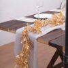 6 FT. Gold Leaf Garland Artificial Decorations Gold Branches Metallic Boxwood Vines Glam Christmas Holiday Table Setting Mantle Fireplace