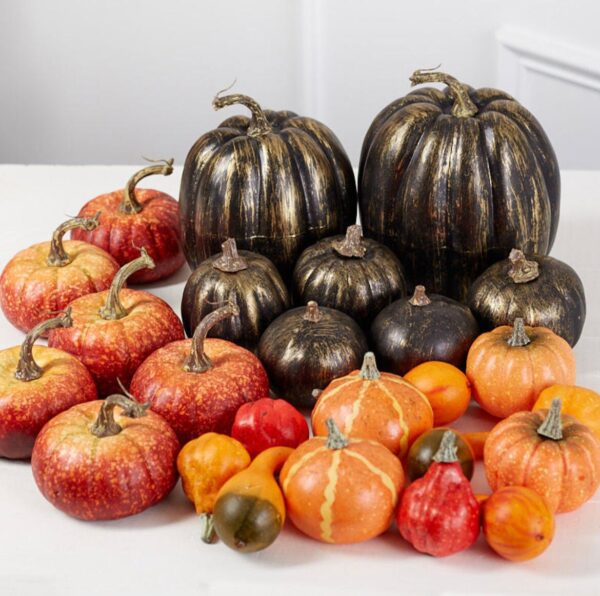 25 Pieces Artificial Pumpkins and Gourds, Autumn Decor, Thanksgiving Table Decor, Fall Harvest Decor, Fall Decorations, Fake Pumpkins