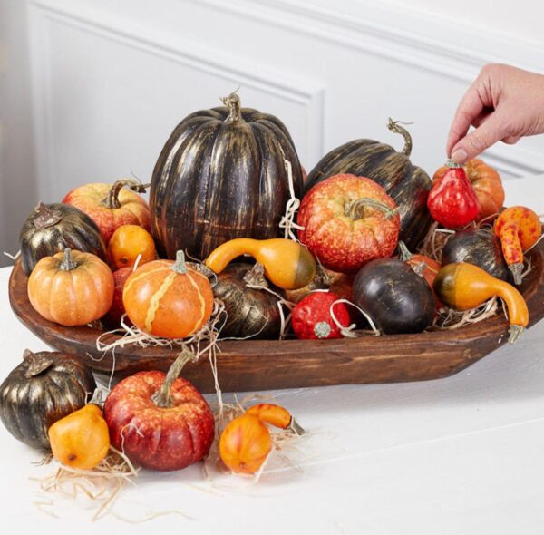 25 Pieces Artificial Pumpkins and Gourds, Autumn Decor, Thanksgiving Table Decor, Fall Harvest Decor, Fall Decorations, Fake Pumpkins