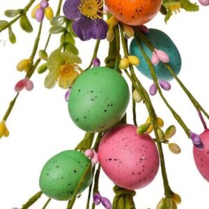 5.9 FT. Easter Egg Garland, Spring Garland, Egg Decor, Easter Sunday Decor, Egg Home Decor, Easter Fireplace Mantel Decor, Colorful Eggs